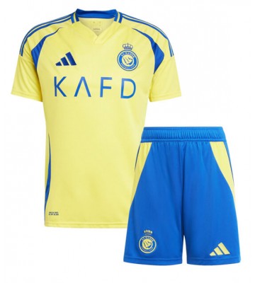 Al-Nassr Hemmakläder Barn 2024-25 Kortärmad (+ Korta byxor)